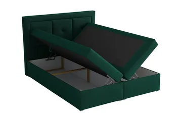 Moden Kontinentalsäng 180x215cm LED-belysning - Svart - Möbler - Säng - Kontinentalsäng