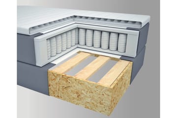 Select No 1 Kontinentalsäng 160x200 - Mörkgrå - Möbler - Säng - Kontinentalsäng