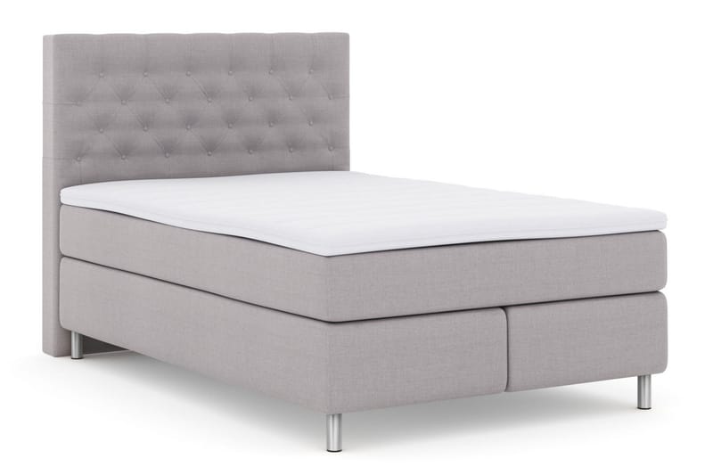 Select No 3 Kontinentalsäng 140x200 Fast - Ljusgrå/Metall - Möbler - Säng - Kontinentalsäng