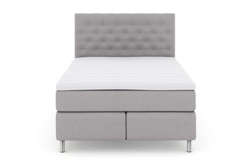 Select No 3 Kontinentalsäng 140x200 Fast/Medium - Ljusgrå/Metall - Möbler - Säng - Kontinentalsäng