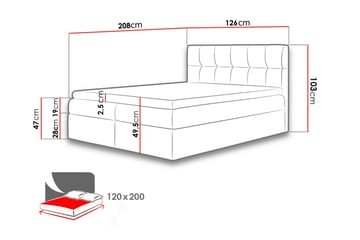 Kramvik Kontinentalsäng 120x200 - Beige - Möbler - Säng - Kontinentalsäng