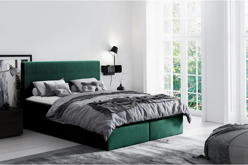 Laargard / Cosmo Sängpaket Kontinentalsäng 180x200 cm - Grön - Möbler - Säng - Komplett sängpaket