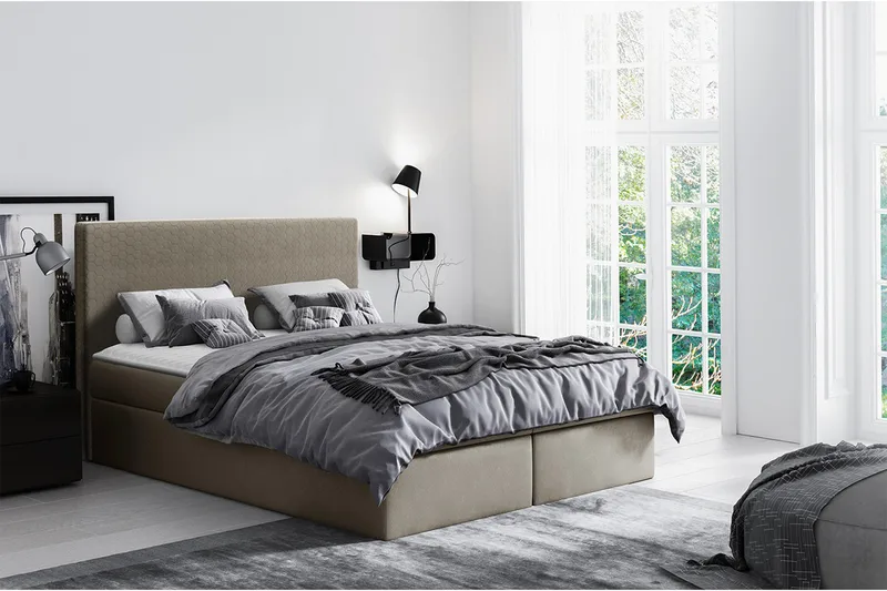 Laargard Kontinentalsäng medFörvaring 180x200 - Beige - Möbler - Säng - Kontinentalsäng