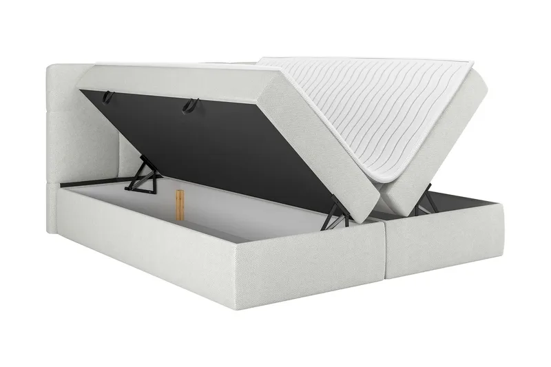 Leckersbo Komplett Sängpaket Kontinentalsäng med förvaring 140x200 cm - Beige - Möbler - Säng - Komplett sängpaket