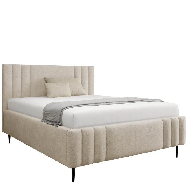 Lomren Sängram med förvaring 180x200 cm - beige - Möbler - Säng - Sängram & sängstomme
