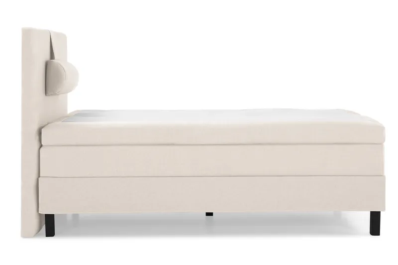 Lucky Komplett Sängpaket 120x200 Polyeter Slät Sänggavel - Nackkudde Stor Beige - Möbler - Säng - Komplett sängpaket