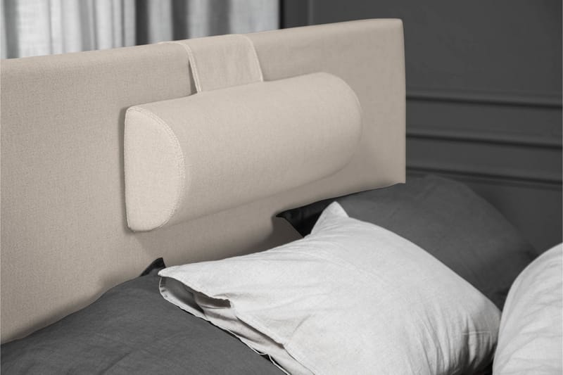 Lucky Komplett Sängpaket 120x200 Polyeter Slät Sänggavel - Nackkudde Stor Beige - Möbler - Säng - Komplett sängpaket