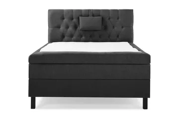 Lucky Komplett Sängpaket 120x200 Polyeter Diamant Sänggavel - Nackkudde Liten Svart/Grå - Möbler - Säng - Komplett sängpaket