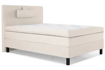 Lucky Komplett Sängpaket 120x200 Polyeter Slät Sänggavel - Nackkudde Stor Beige - Möbler - Säng - Komplett sängpaket