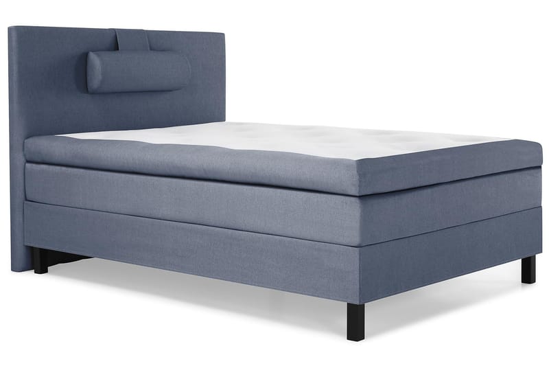 Lucky Komplett Sängpaket 120x200 Polyeter Slät Sänggavel - Nackkudde Stor Mörkblå - Möbler - Säng - Komplett sängpaket
