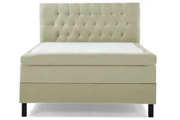 Lucky Komplett Sängpaket 140x200 Polyeter Diamant Sänggavel - Grön - Möbler - Säng - Kontinentalsäng