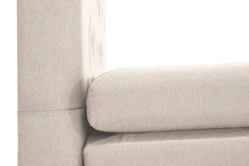 Lucky Komplett Sängpaket 140x200 Polyeter Diamant Sänggavel - Nackkudde Stor Beige - Möbler - Säng - Komplett sängpaket