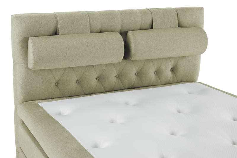 Lucky Komplett Sängpaket 140x200 Polyeter Diamant Sänggavel - Nackkudde Stor Grön - Möbler - Säng - Komplett sängpaket