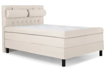 Lucky Komplett Sängpaket 140x200 Polyeter Diamant Sänggavel - Nackkudde Stor Beige - Möbler - Säng - Komplett sängpaket