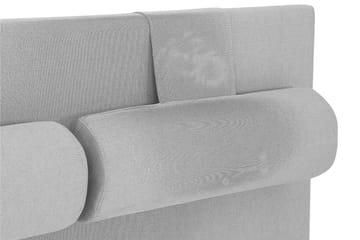 Lucky Komplett Sängpaket 140x200 Polyeter Slät Sänggavel - Nackkudde Stor Mellangrå - Möbler - Säng - Komplett sängpaket