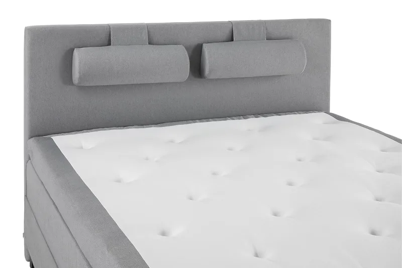 Lucky Komplett Sängpaket 160x200 Latex Slät Sänggavel - Nackkudde Stor Mellangrå - Möbler - Säng - Komplett sängpaket