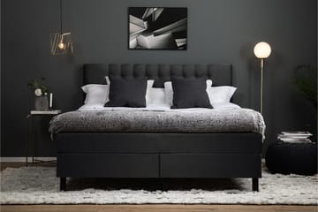 Lucky Komplett Sängpaket 160x200 Memory Diamant - Svart/Grå - Möbler - Säng - Komplett sängpaket