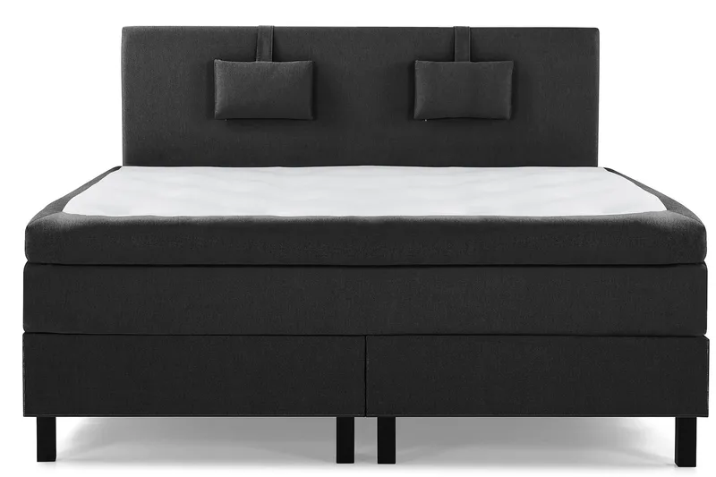 Lucky Komplett Sängpaket 160x200 Memory Slät - Nackkudde Liten Svart/Grå - Möbler - Säng - Komplett sängpaket