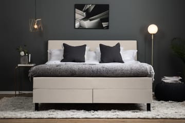Lucky Komplett Sängpaket 160x200 Memory Slät Sänggavel - Beige - Möbler - Säng - Kontinentalsäng