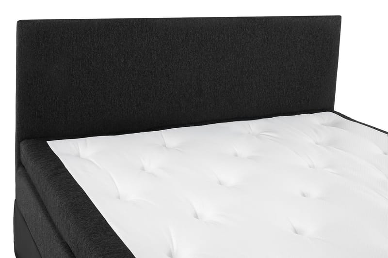 Lucky Komplett Sängpaket 160x200 Memory Slät Sänggavel - Svart/Grå/PU - Möbler - Säng - Komplett sängpaket