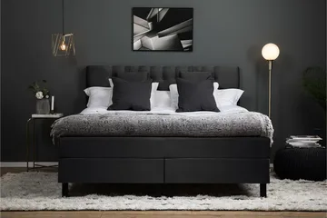 Lucky Komplett Sängpaket 160x200 Polyeter Diamant - Nackkudde Liten Svart/Grå - Möbler - Säng - Komplett sängpaket