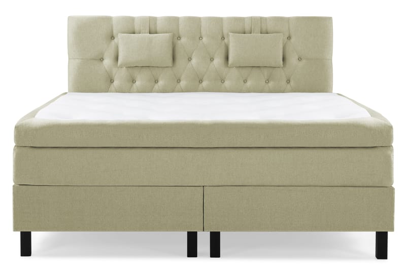 Lucky Komplett Sängpaket 160x200 Polyeter Diamant Sänggavel - Nackkudde Liten Grön - Möbler - Säng - Kontinentalsäng