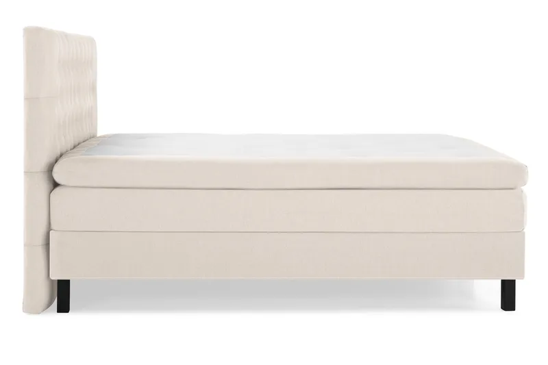 Lucky Komplett Sängpaket 160x200 Polyeter Diamant Sänggavel - Beige - Möbler - Säng - Kontinentalsäng