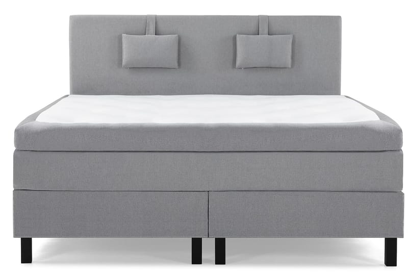 Lucky Komplett Sängpaket 160x200 Polyeter Slät - Nackkudde Liten Mellangrå - Möbler - Säng - Komplett sängpaket