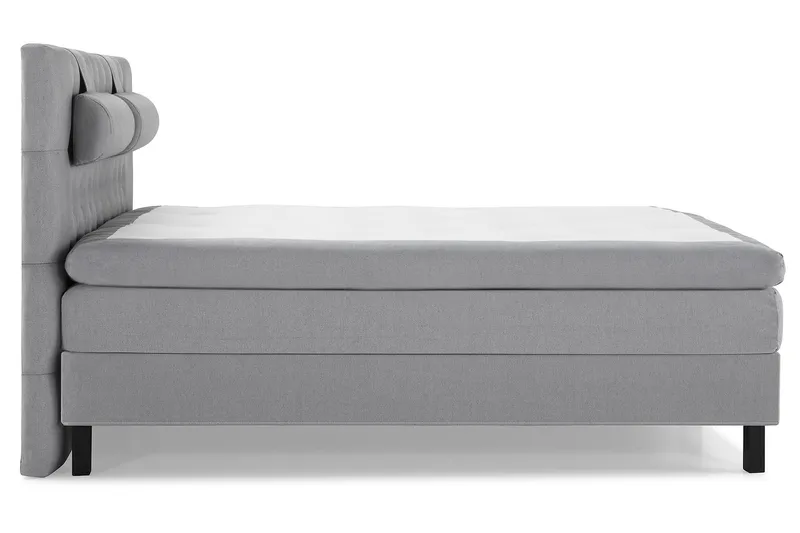 Lucky Komplett Sängpaket 160x200 Polyeter Diamant Sänggavel - Nackkudde Stor Mellangrå - Möbler - Säng - Komplett sängpaket