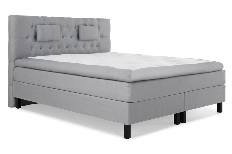 Lucky Komplett Sängpaket 160x200 Polyeter Diamant - Nackkudde Liten Mellangrå - Möbler - Säng - Komplett sängpaket