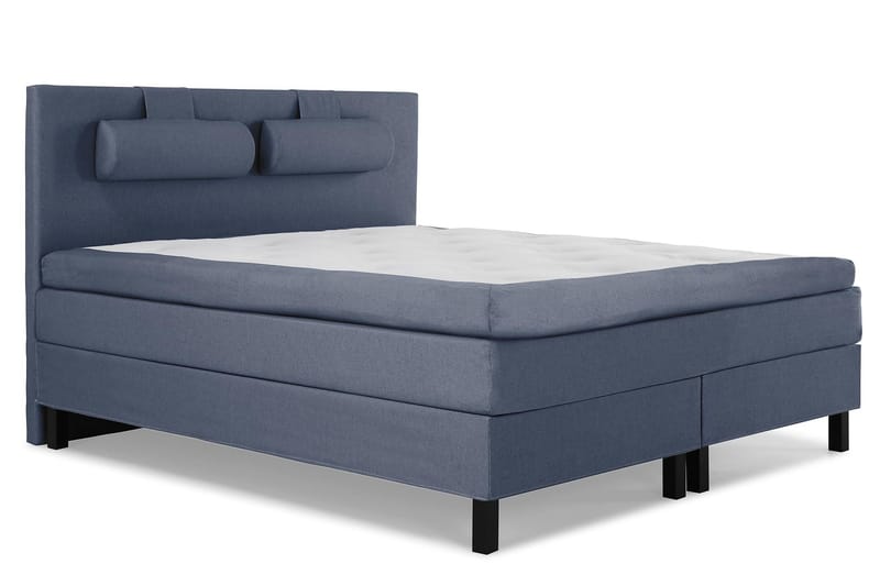 Lucky Komplett Sängpaket 180x200 Latex Slät Sänggavel - Nackkudde Stor Mörkblå - Möbler - Säng - Komplett sängpaket