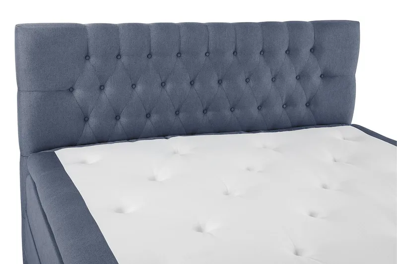 Lucky Komplett Sängpaket 180x200 Memory Diamant Sänggavel - Mörkblå - Möbler - Säng - Komplett sängpaket