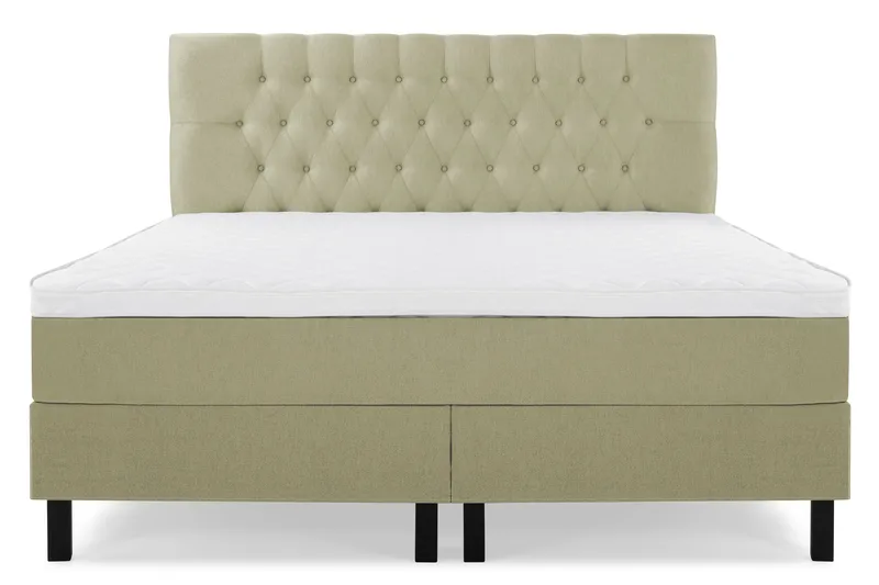 Lucky Komplett Sängpaket 180x200 Skum Diamant Sänggavel - Grön - Möbler - Säng - Kontinentalsäng