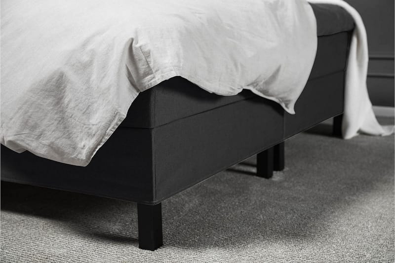 Lucky Komplett Sängpaket 180x200 Skum Slät - Svart/Grå - Möbler - Säng - Komplett sängpaket