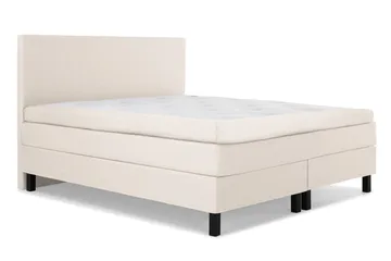 Lucky Komplett Sängpaket 180x200 Polyeter Slät Sänggavel - Beige - Möbler - Säng - Kontinentalsäng