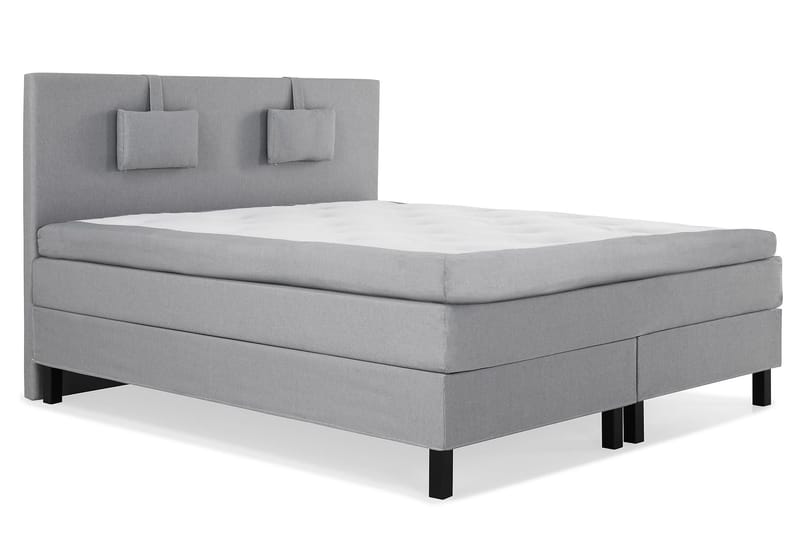 Lucky Komplett Sängpaket 180x200 Polyeter Slät - Nackkudde Liten Mellangrå - Möbler - Säng - Komplett sängpaket