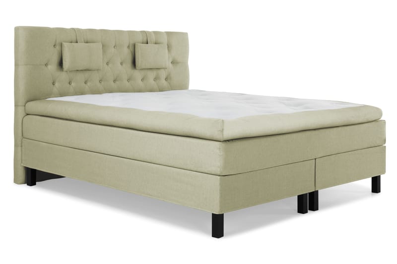 Lucky Komplett Sängpaket 180x200 Polyeter Diamant Sänggavel - Nackkudde Liten Grön - Möbler - Säng - Kontinentalsäng