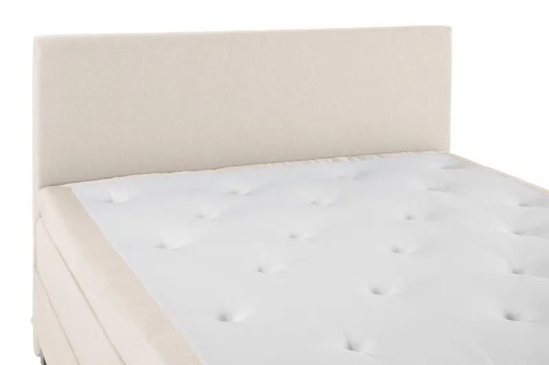 Lucky Komplett Sängpaket 180x200 Polyeter Slät Sänggavel - Beige - Möbler - Säng - Kontinentalsäng