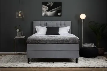 Lucky Kontinentalsäng 140x200 cm - Mellangrå - Möbler - Säng - Komplett sängpaket