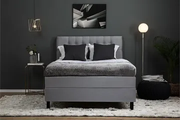 Lucky Kontinentalsäng 140x200Skum - Mellangrå - Möbler - Säng - Komplett sängpaket