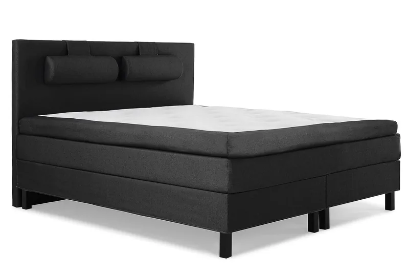 Lucky Kontinentalsäng 150x200 Polyester - Svart/Grå - Möbler - Säng - Komplett sängpaket