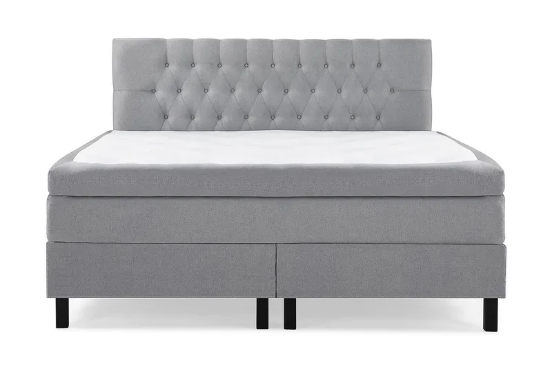Lucky Kontinentalsäng 160x200Polyeter - Ljusgrå - Möbler - Säng - Komplett sängpaket