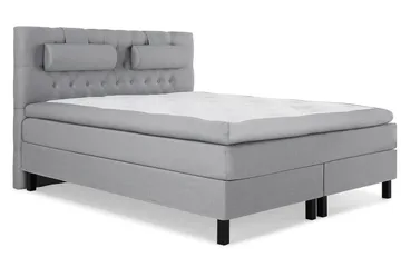 Lucky Kontinentalsäng 160x200Polyeter - Ljusgrå - Möbler - Säng - Komplett sängpaket