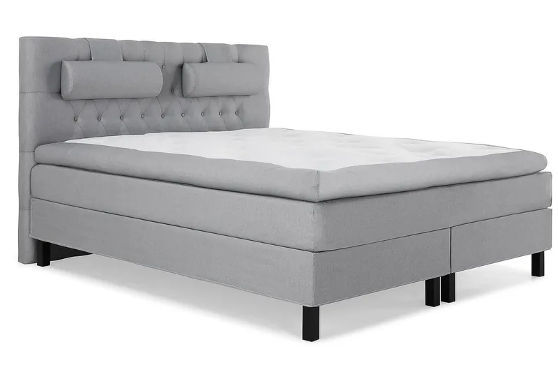 Lucky Kontinentalsäng 160x200Polyeter - Ljusgrå - Möbler - Säng - Komplett sängpaket