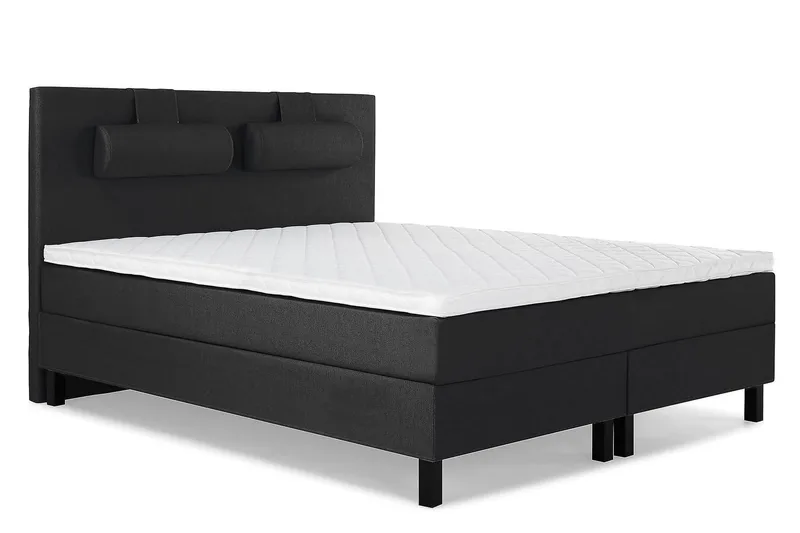 Lucky Kontinentalsäng 160x200Skum - Svart/Grå - Möbler - Säng - Komplett sängpaket