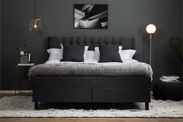 Lucky Kontinentalsäng 180x200Polyeter - Svart/Grå - Möbler - Säng - Komplett sängpaket