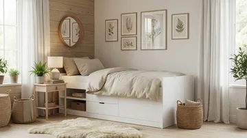 Lundvik Sängram 90x200 cm med förvaring - Möbler - Säng - Sängram & sängstomme