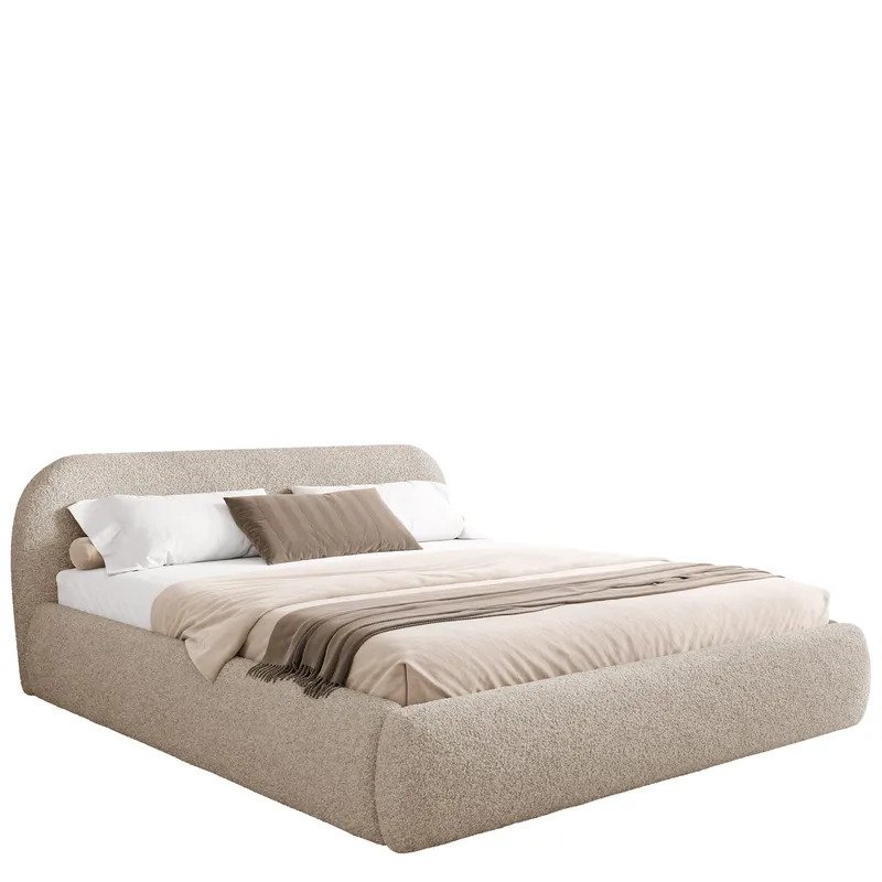 Lunna Sängram med förvaring 180x200 cm - beige - Möbler - Säng - Sängram & sängstomme