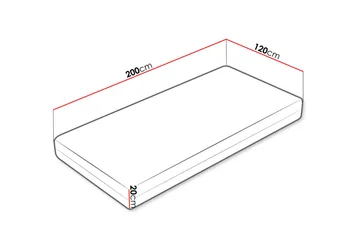 Ellinika Hard Madrass 120x200cm - Vit - Möbler - Säng - Madrasser - Bäddmadrass
