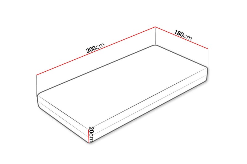 Ellinika Hard Madrass 180x200cm - Vit - Möbler - Säng - Madrasser - Bäddmadrass